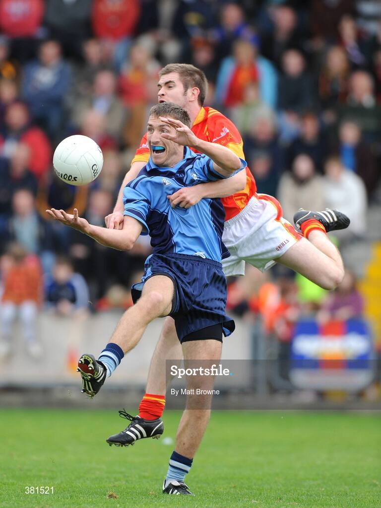 4 October 2009; Redmond Barry, St Anne's, in action against Stephen Collins, Horeswood. Wexford County Senior Football Final, Horeswood v St Anne's, Wexford Park, Wexford. Picture credit: Matt Browne / SPORTSFILE