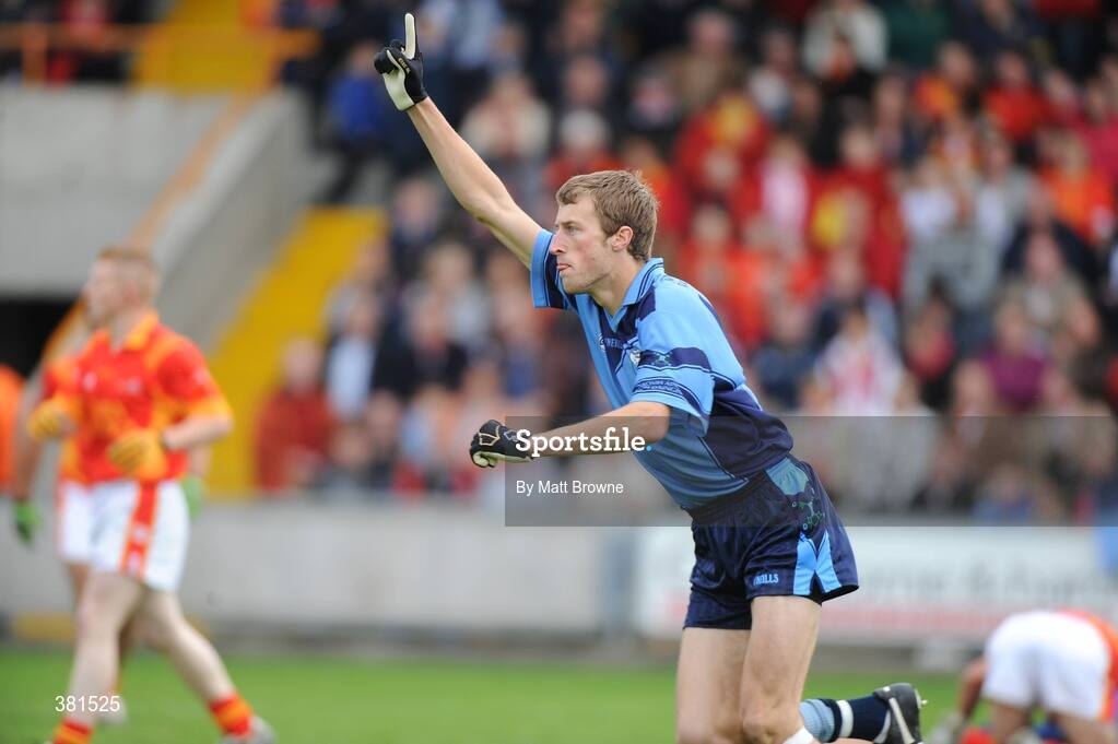 4 October 2009; Jonathan Fogarty, St Anne's, celebrates after scoring a goal against Horeswood. Wexford County Senior Football Final, Horeswood v St Anne's, Wexford Park, Wexford. Picture credit: Matt Browne / SPORTSFILE