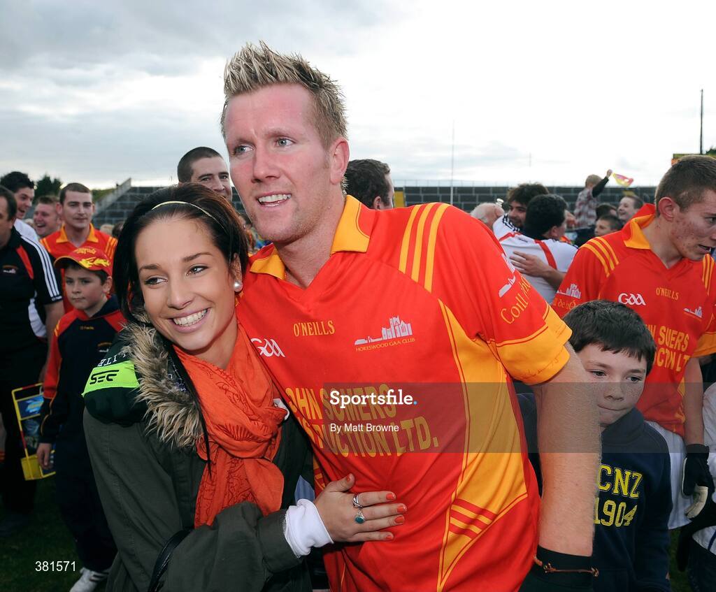 4 October 2009; PJ Banville, Horeswood, with his girlfrend Aishling Colfer. Wexford County Senior Football Final, Horeswood v St Anne's, Wexford Park, Wexford. Picture credit: Matt Browne / SPORTSFILE