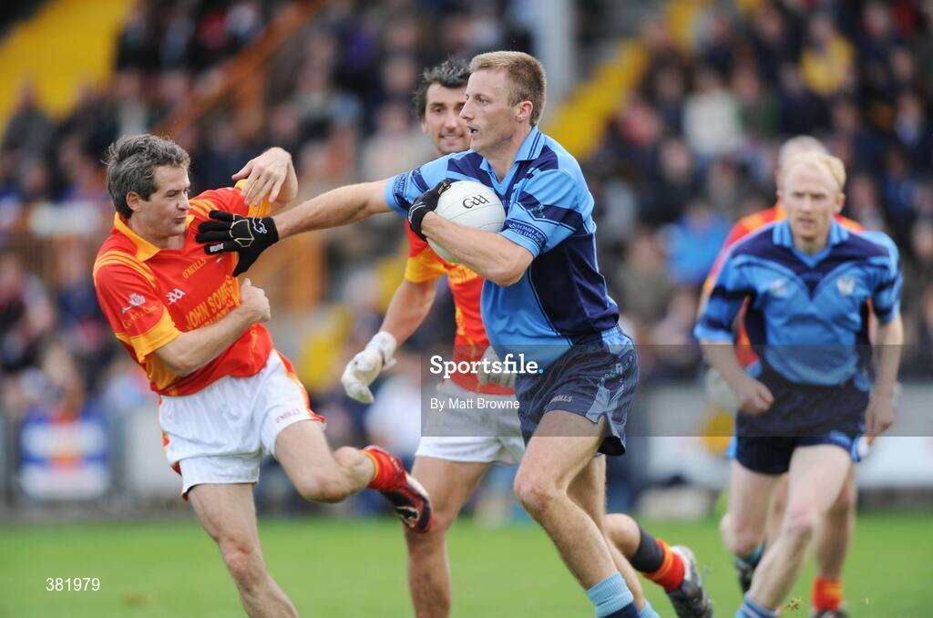 4 October 2009; David Fogarty, St Anne's, in action against Ciaran Deely, Horeswood. Wexford County Senior Football Final, Horeswood v St Anne's, Wexford Park, Wexford. Picture credit: Matt Browne / SPORTSFILE
