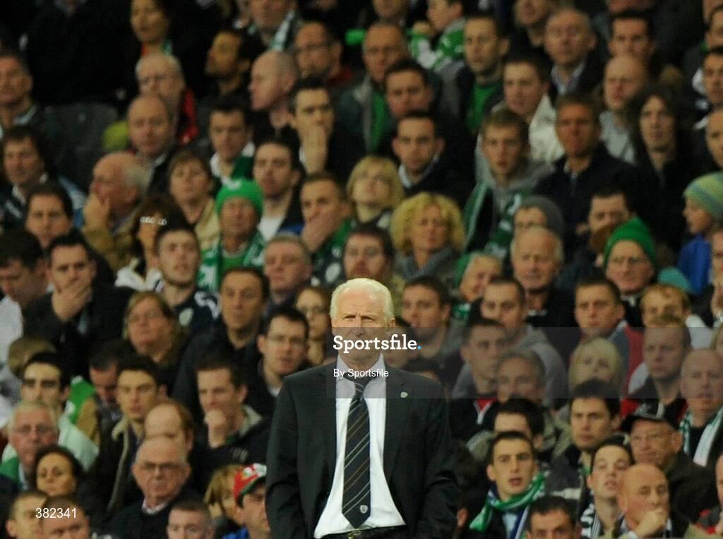 10 October 2009; Republic of Ireland manager Giovanni Trapattoni during the game. 2010 FIFA World Cup Qualifier, Republic of Ireland v Italy, Croke Park, Dublin. Photo by Sportsfile