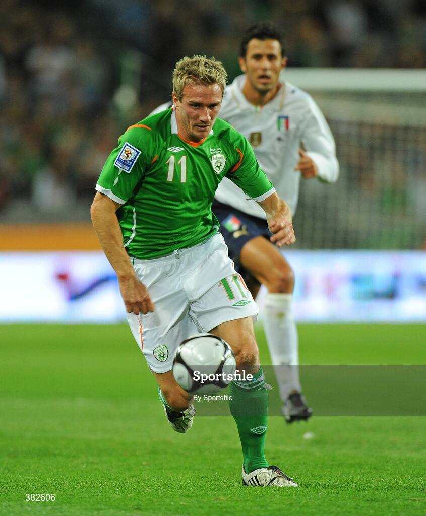 10 October 2009; Liam Lawrence, Republic of Ireland. 2010 FIFA World Cup Qualifier, Republic of Ireland v Italy, Croke Park, Dublin. Photo by Sportsfile