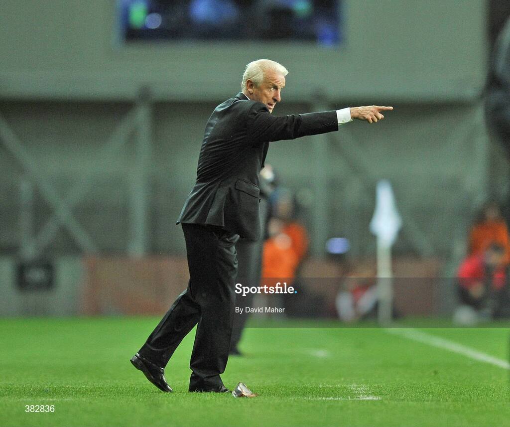 14 October 2009; Republic of Ireland manager Giovanni Trapattoni during the game. 2010 FIFA World Cup Qualifier, Republic of Ireland v Montenegro, Croke Park, Dublin. Picture credit: David Maher / SPORTSFILE