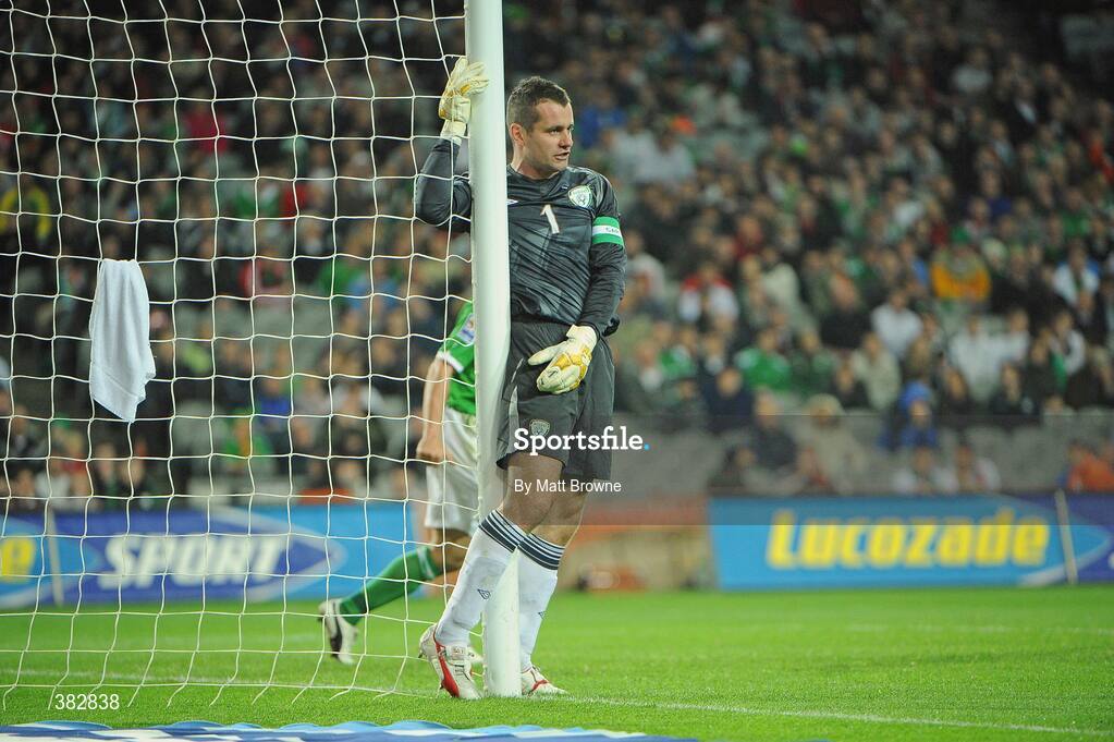 14 October 2009; Republic of Ireland goalkeeper Shay Given during the game. 2010 FIFA World Cup Qualifier, Republic of Ireland v Montenegro, Croke Park, Dublin. Picture credit: Matt Browne / SPORTSFILE