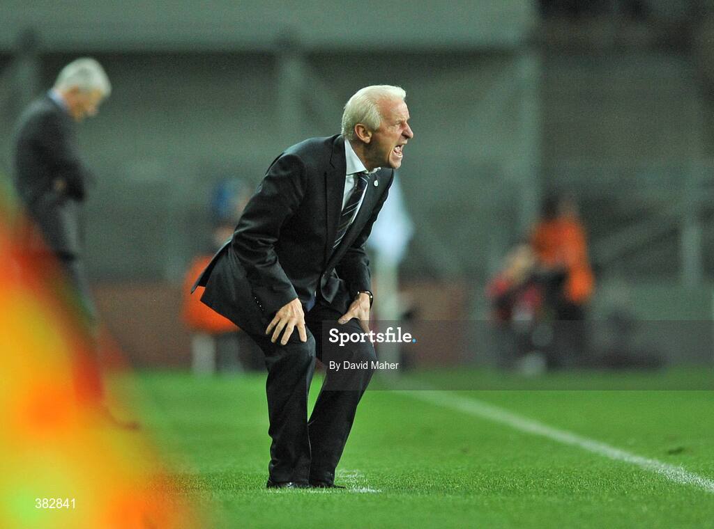 14 October 2009; Republic of Ireland manager Giovanni Trapattoni during the game. 2010 FIFA World Cup Qualifier, Republic of Ireland v Montenegro, Croke Park, Dublin. Picture credit: David Maher / SPORTSFILE