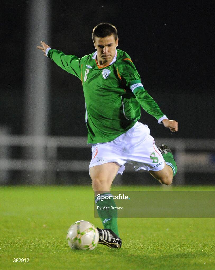 13 October 2009; Owen Garvan, Republic of Ireland. UEFA European U21 Championship Qualifier, Republic of Ireland v Switzerland, RSC, Waterford. Picture credit: Matt Browne / SPORTSFILE