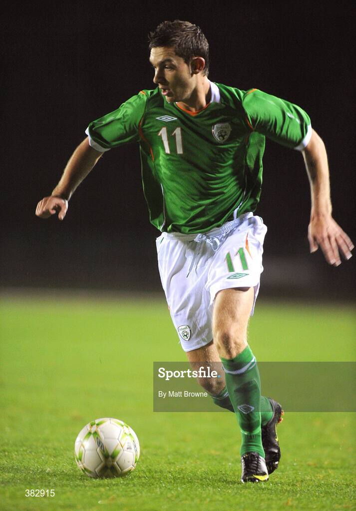 13 October 2009; Jay O'Shea, Republic of Ireland. UEFA European U21 Championship Qualifier, Republic of Ireland v Switzerland, RSC, Waterford. Picture credit: Matt Browne / SPORTSFILE