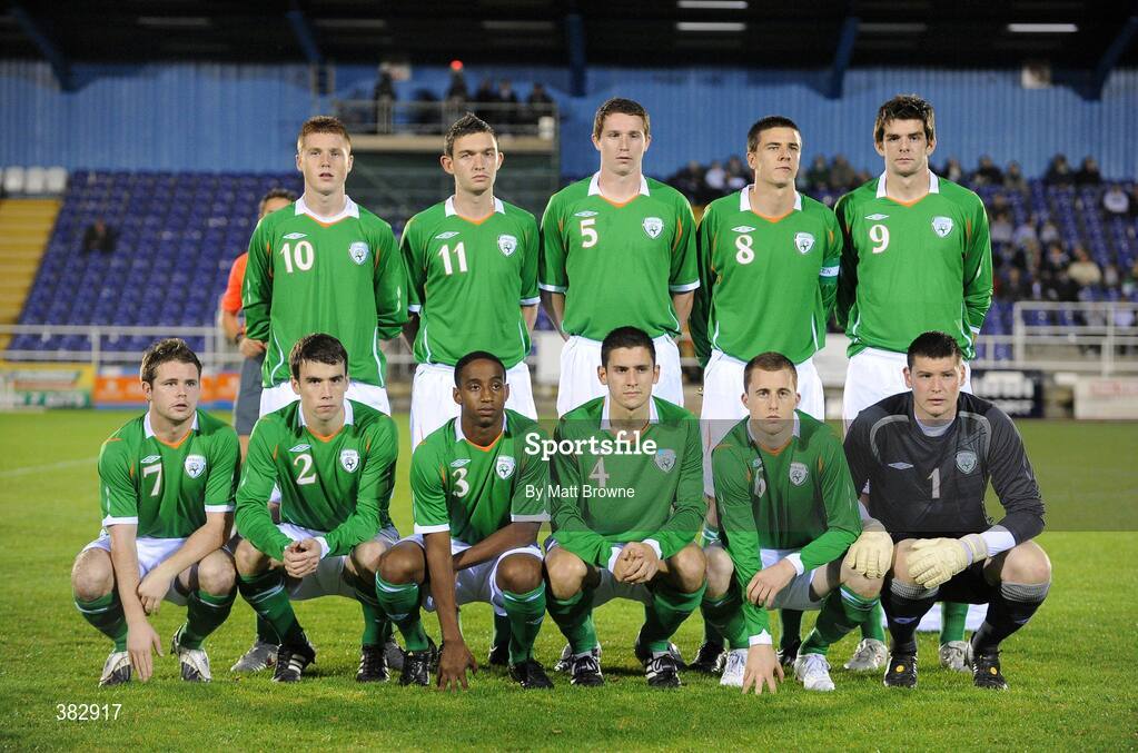 13 October 2009; The Republic of Ireland team. UEFA European U21 Championship Qualifier, Republic of Ireland v Switzerland, RSC, Waterford. Picture credit: Matt Browne / SPORTSFILE