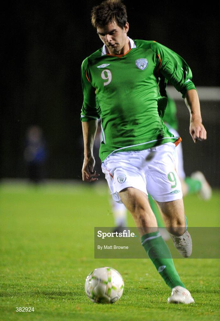 13 October 2009; Cillian Sheridan, Republic of Ireland. UEFA European U21 Championship Qualifier, Republic of Ireland v Switzerland, RSC, Waterford. Picture credit: Matt Browne / SPORTSFILE