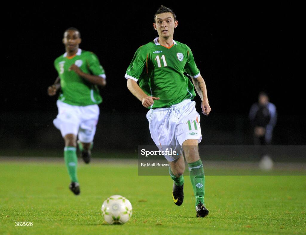 13 October 2009; Jay O'Shea, Republic of Ireland. UEFA European U21 Championship Qualifier, Republic of Ireland v Switzerland, RSC, Waterford. Picture credit: Matt Browne / SPORTSFILE