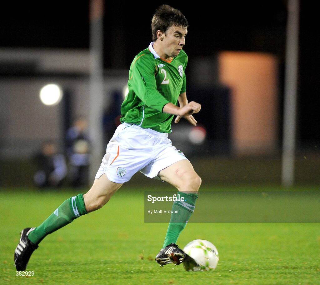 13 October 2009; Seamus Coleman, Republic of Ireland. UEFA European U21 Championship Qualifier, Republic of Ireland v Switzerland, RSC, Waterford. Picture credit: Matt Browne / SPORTSFILE