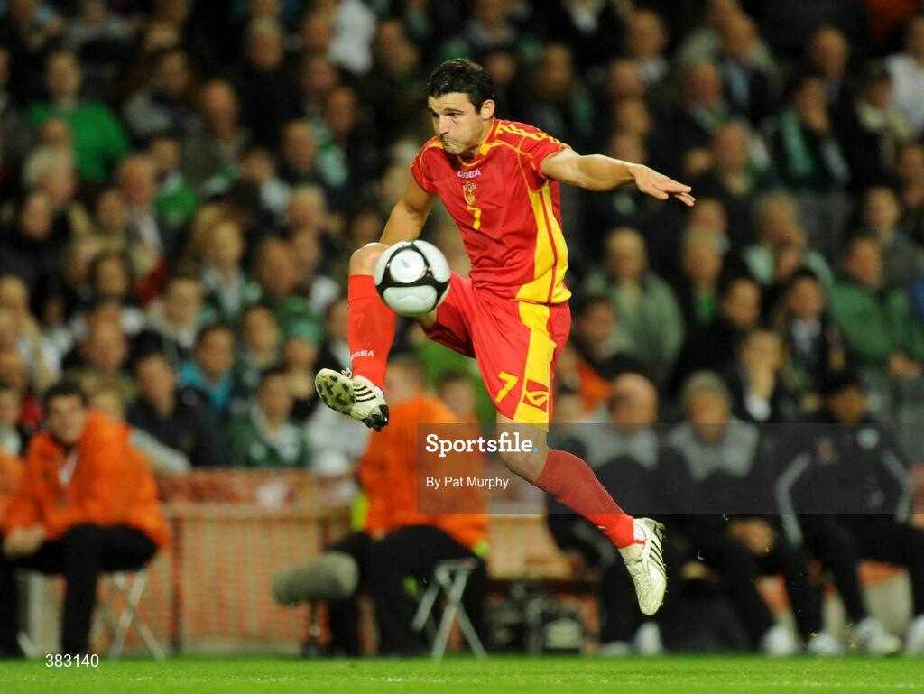 14 October 2009; Simon Vukcevic, Montenegro. 2010 FIFA World Cup Qualifier, Republic of Ireland v Montenegro, Croke Park, Dublin. Picture credit: Pat Murphy / SPORTSFILE