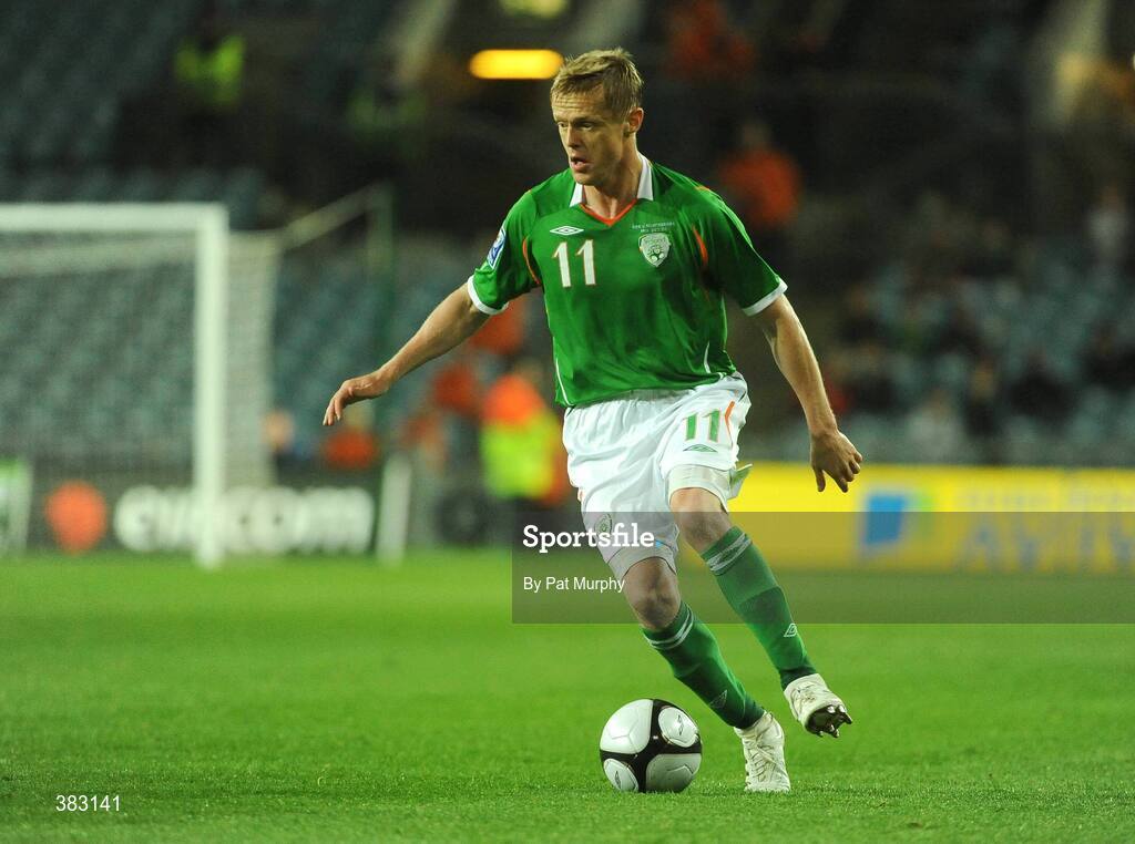 14 October 2009; Damien Duff, Republic of Ireland. 2010 FIFA World Cup Qualifier, Republic of Ireland v Montenegro, Croke Park, Dublin. Picture credit: Pat Murphy / SPORTSFILE