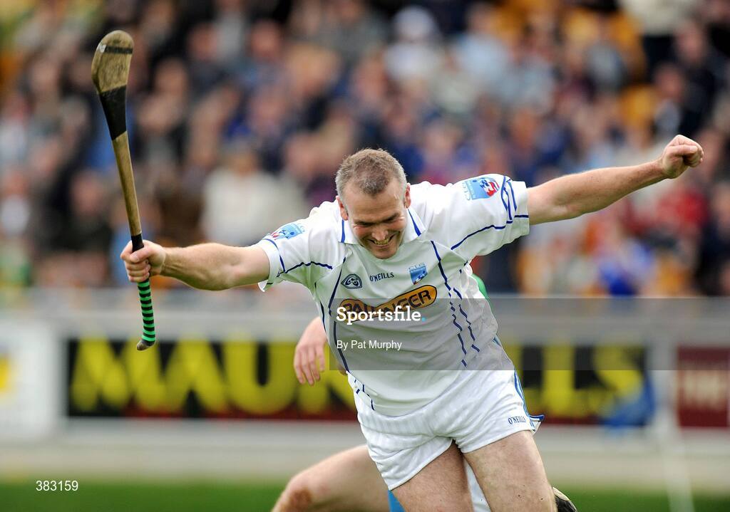 18 October 2009; Tullamore player-manager Kevin Martin celebrates after scoring his side's first goal of the game. Offaly County Senior Hurling Final, Tullamore v Kilcormac/Killoughey, O'Connor Park, Tullamore, Co. Offaly. Picture credit: Pat Murphy / SPORTSFILE