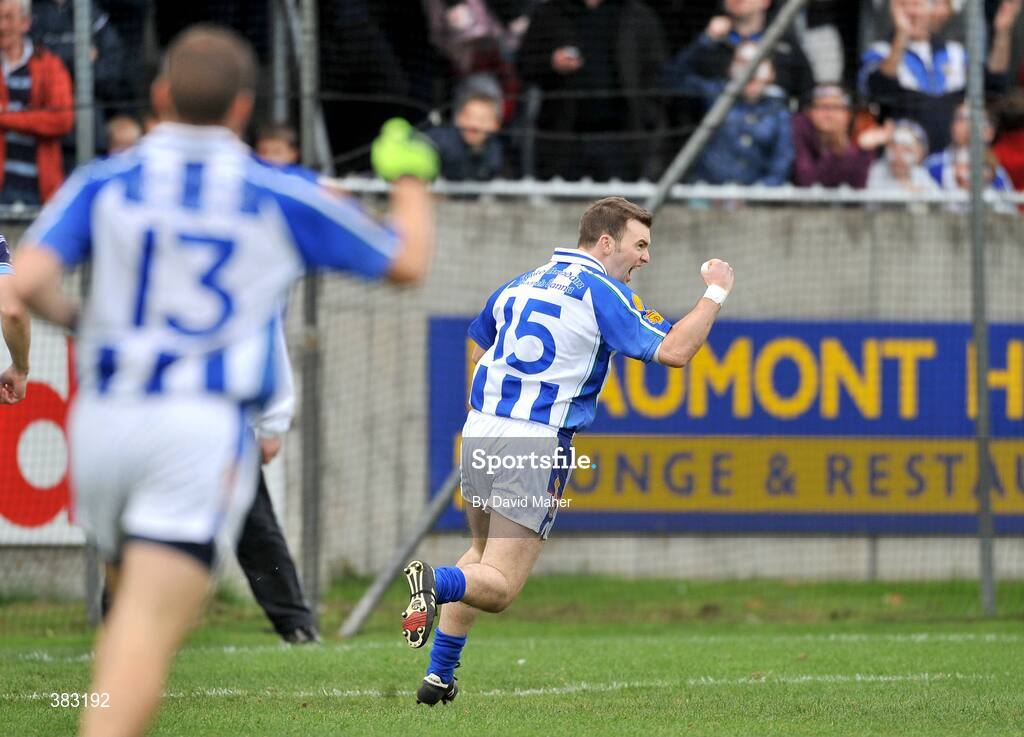 18 October 2009; Andrew Kerin, Ballyboden St. Enda's, celebrates after scoring his side's first goal. Dublin County Senior Football Final, Ballyboden St. Enda's v St. Jude's, Parnell Park, Dublin. Picture credit: David Maher / SPORTSFILE