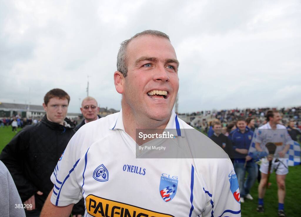 18 October 2009; Tullamore player-manager Kevin Martin celebrates victory. Offaly County Senior Hurling Final, Tullamore v Kilcormac/Killoughey, O'Connor Park, Tullamore, Co. Offaly. Picture credit: Pat Murphy / SPORTSFILE