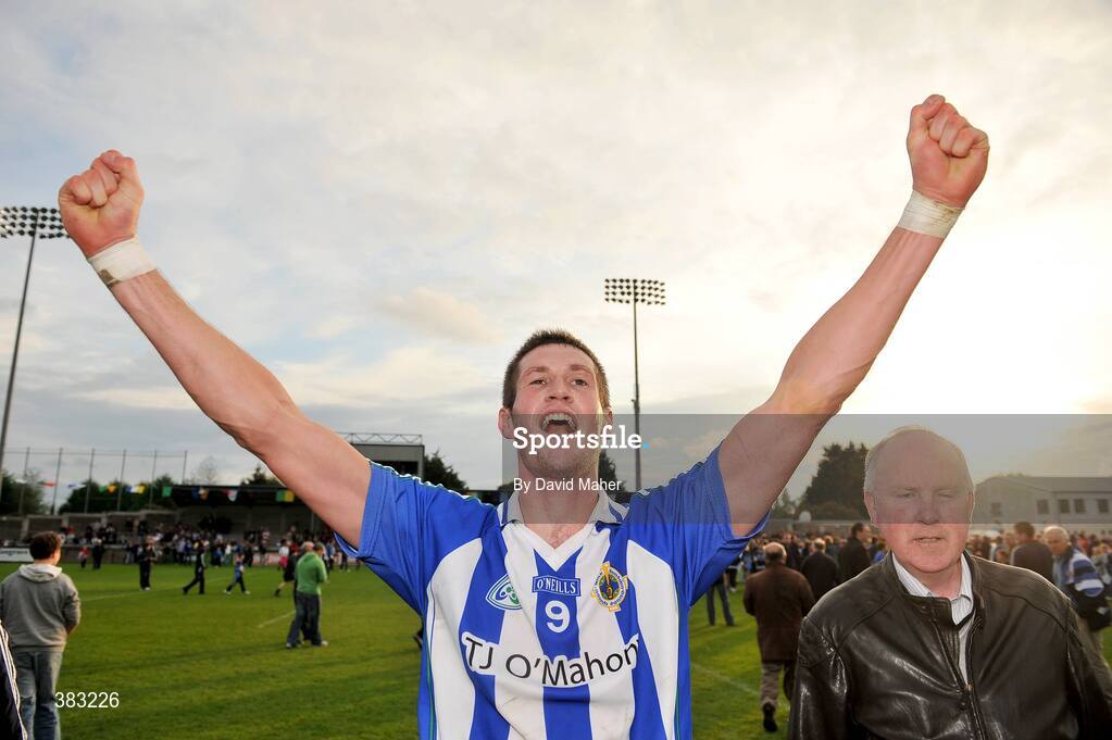 18 October 2009; Declan O'Mahony, Ballyboden St. Enda's captain, celebrates at the end of the game. Dublin County Senior Football Final, Ballyboden St. Enda's v St. Jude's, Parnell Park, Dublin. Picture credit: David Maher / SPORTSFILE