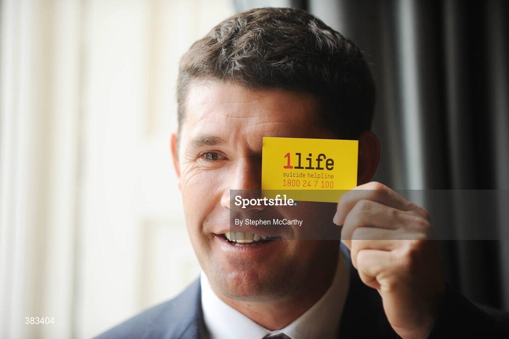21 October 2009; Golfer Padraig Harrington at the launch of 1Life, a new 24 hour national suicide prevention helpline offering confidential advice and support nationwide for callers in need of help, and is available 24 hours a day, seven days a week. Launch of 1Life, National Suicide Prevention Helpline, Royal College of Surgeons in Ireland, St. Stephens Green, Dublin. Picture credit: Stephen McCarthy / SPORTSFILE