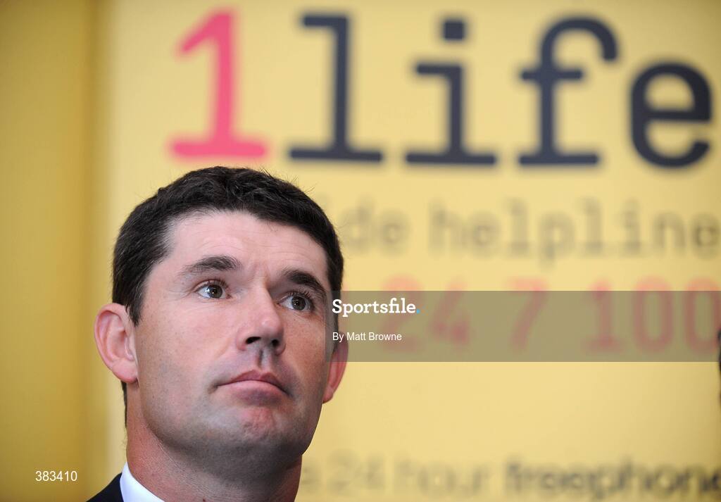 21 October 2009; Golfer Padraig Harrington at the launch of 1Life, a new 24 hour national suicide prevention helpline offering confidential advice and support nationwide for callers in need of help, and is available 24 hours a day, seven days a week. Launch of 1Life, National Suicide Prevention Helpline, Royal College of Surgeons in Ireland, St. Stephens Green, Dublin. Picture credit: Matt Browne / SPORTSFILE