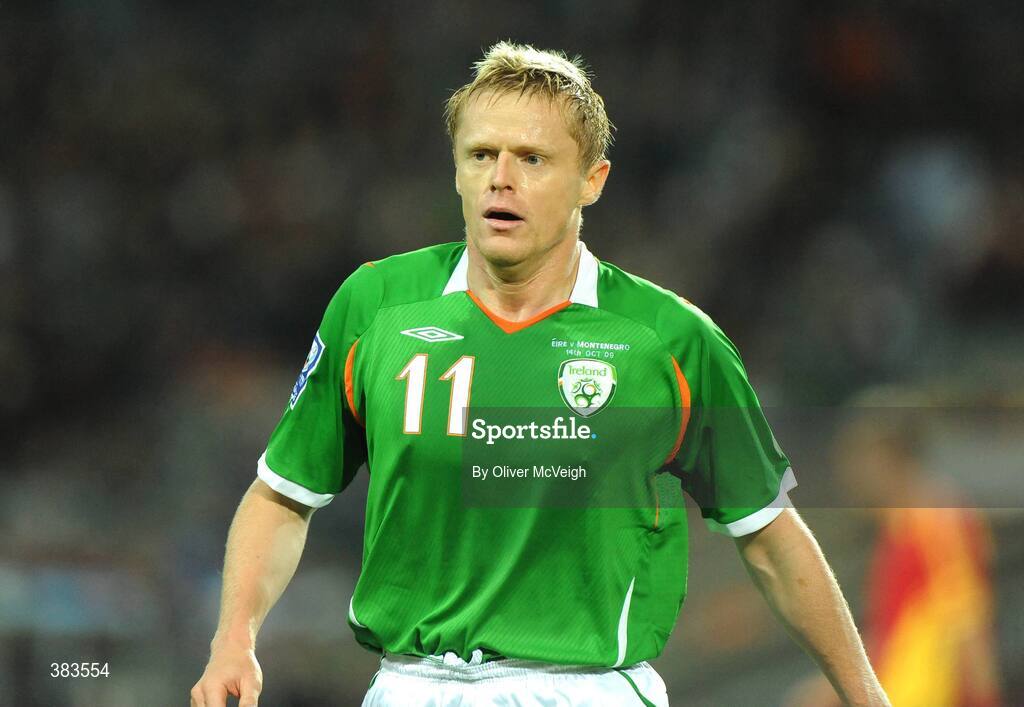 14 October 2009; Damien Duff, Republic of Ireland. 2010 FIFA World Cup Qualifier, Republic of Ireland v Montenegro, Croke Park, Dublin. Picture credit: Oliver McVeigh / SPORTSFILE