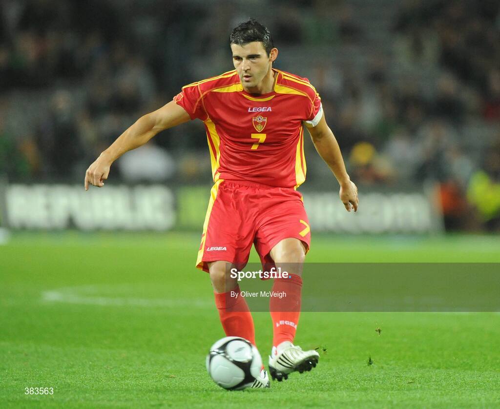 14 October 2009; Simon Vukcevic, Montenegro. 2010 FIFA World Cup Qualifier, Republic of Ireland v Montenegro, Croke Park, Dublin. Picture credit: Oliver McVeigh / SPORTSFILE