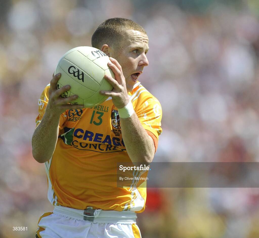 19 July 2009; Paddy Cunningham, Antrim. GAA Football Ulster Senior Championship Final, Tyrone v Antrim, St Tighearnach's Park, Clones, Co. Monaghan. Picture credit: Oliver McVeigh / SPORTSFILE