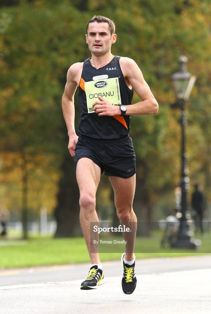 26 October 2009; Sergiu Ciobanu, Clonliffe Harriers A.C., in action during the Lifestyle Sports - adidas Dublin Marathon 2009. Phoenix Park, Dublin. Picture credit: Tomas Greally / SPORTSFILE
