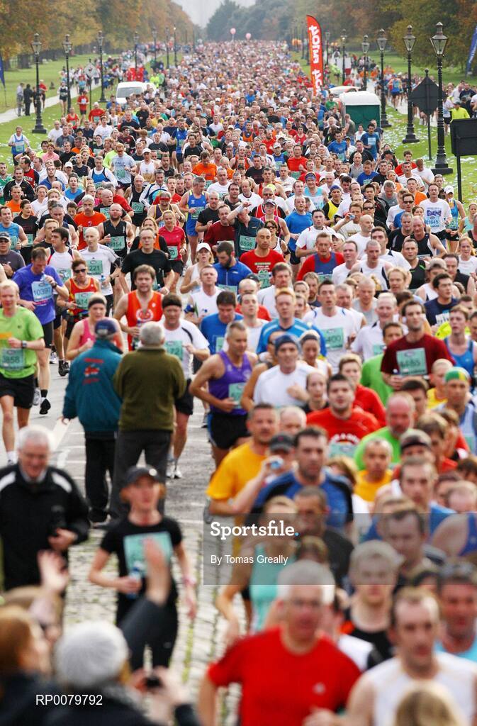 26 October 2009; A general view of competitors in the Phoenix Park, in action during the Lifestyle Sports - adidas Dublin Marathon 2009. Phoenix Park, Dublin. Picture credit: Tomas Greally / SPORTSFILE