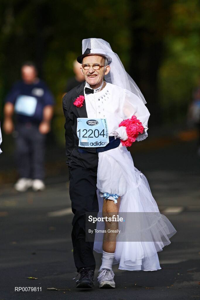 26 October 2009; Brian Tyrrell, from Popintree, Dublin, in action during the Lifestyle Sports - adidas Dublin Marathon 2009. Phoenix Park, Dublin. Picture credit: Tomas Greally / SPORTSFILE