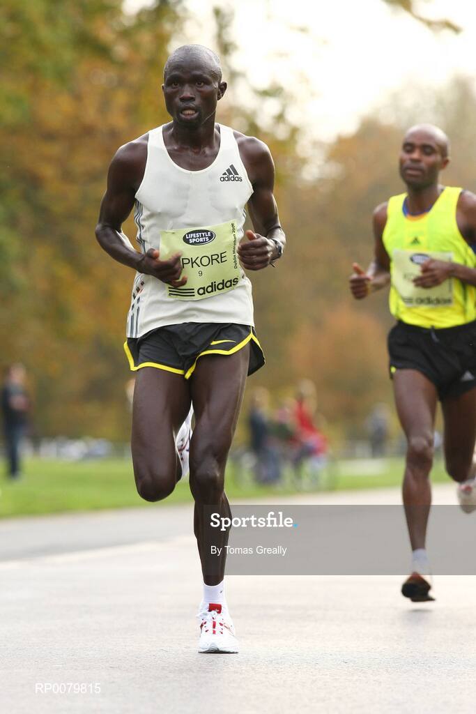 26 October 2009; Mathew Kiprotich Kipkore, Kenya, in action during the Lifestyle Sports - adidas Dublin Marathon 2009. Phoenix Park, Dublin. Picture credit: Tomas Greally / SPORTSFILE