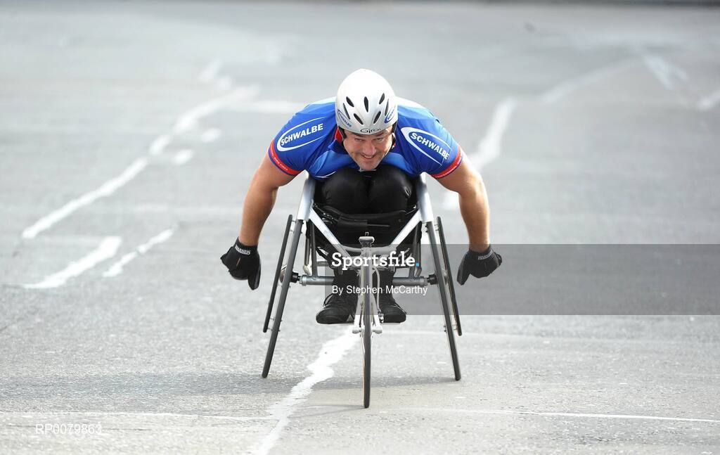 26 October 2009; Eventual winner of the wheelchiar race  Richie Powell, Great Britain, during the Lifestyle Sports - adidas Dublin Marathon 2009. Dublin. Picture credit: Stephen McCarthy / SPORTSFILE