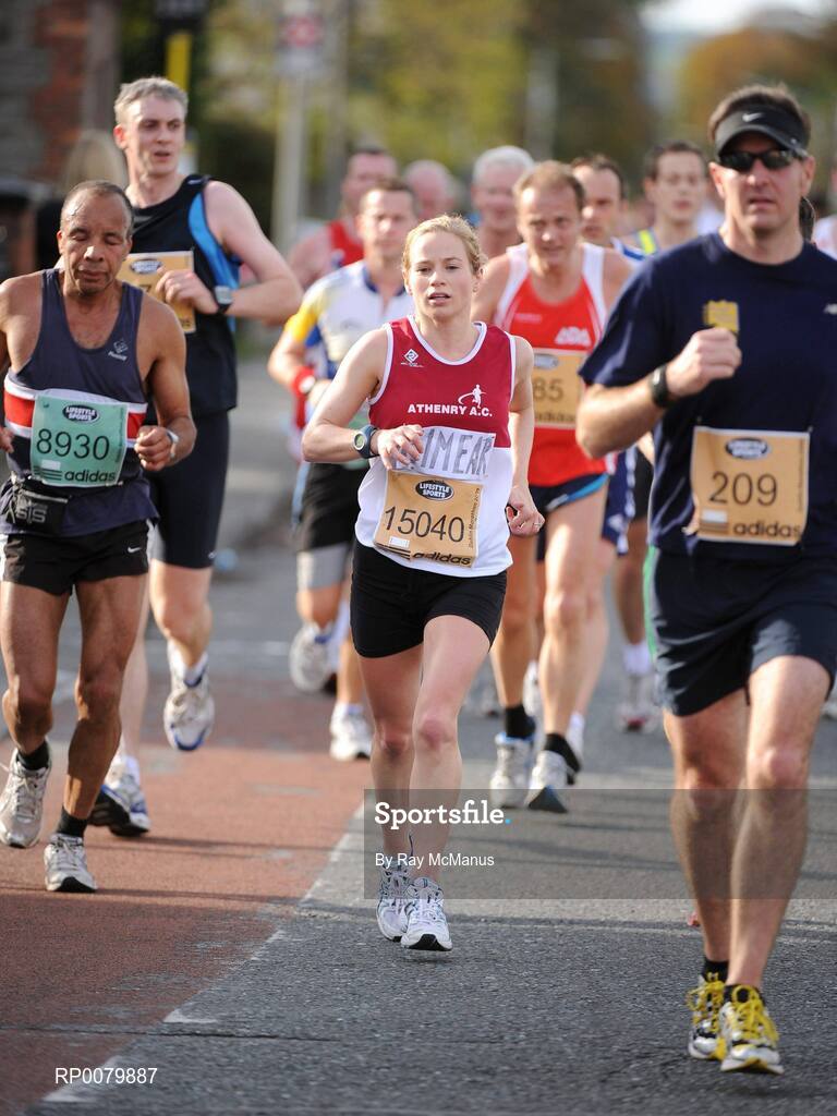 26 October 2009; Eimear Butler, Athenry A.C., Co. Galway, in action during the Lifestyle Sports - adidas Dublin Marathon 2009. Dublin. Picture credit: Ray McManus / SPORTSFILE