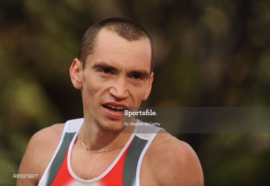 26 October 2009; Aleksey Sokolov, Russia, after the Lifestyle Sports - adidas Dublin Marathon 2009. Merrion Square, Dublin. Picture credit: Stephen McCarthy / SPORTSFILE
