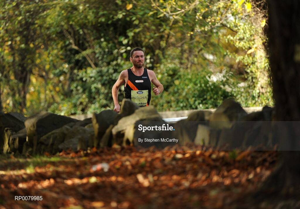 26 October 2009; Cian McLoughlin, Clonliffe Harriers Athletic Club, during the Lifestyle Sports - adidas Dublin Marathon 2009. Merrion Square, Dublin. Picture credit: Stephen McCarthy / SPORTSFILE