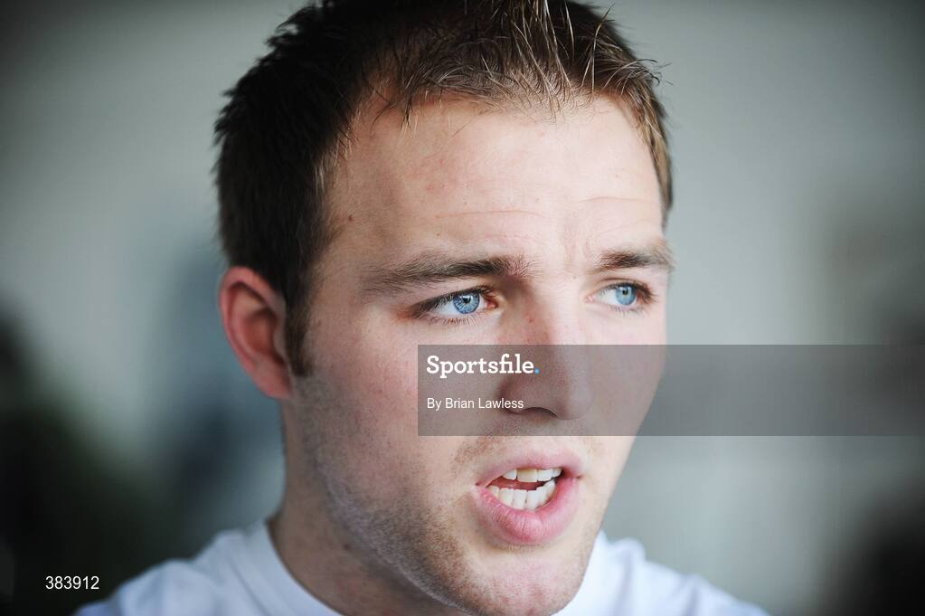 28 October 2009; Kinetica Sports Ltd. today launched a suite of revolutionary new sports nutritional  products aimed at maximising sports performance and physical conditioning of both amateur and professional athletes alike. Speaking at the launch is Brand Ambassador and Kerry football star Darran O'Sullivan. Media Launch of Kinetica Sports Nutrition Range, Irishtown Stadium, Dublin. Picture credit: Brian Lawless / SPORTSFILE