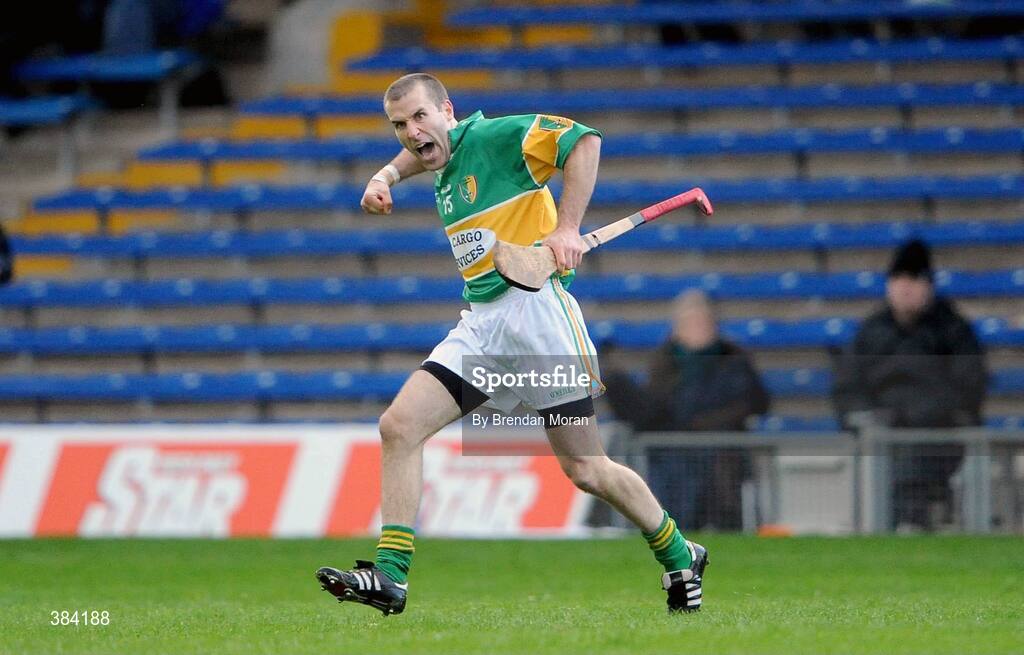 1 November 2009; Ben O'Connor, Newtownshandrum, celebrates after a late score. AIB GAA Hurling Munster Senior Club Championship Quarter-Final, Thurles Sarsfields v Newtownshandrum, Semple Stadium, Thurles, Co. Tipperary. Picture credit: Brendan Moran / SPORTSFILE