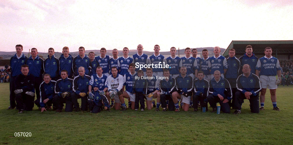 18 February 2001; The O'Hanrahan's squad prior to the AIB All-Ireland Senior Club Football Championship Semi-Final match between Nemo Rangers and O'Hanrahan's at the Clonmel Sportsfield in Clonmel, Tipperayr. Photo by Damien Eagers/Sportsfile