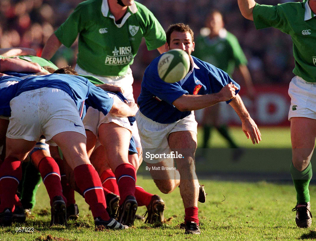 17 February 2001; Philipe Carbonneau of France during the Lloyds TSB Six Nations Rugby Championship match between Ireland and France at Lansdowne Road in Dublin. Photo by Matt Browne/Sportsfile