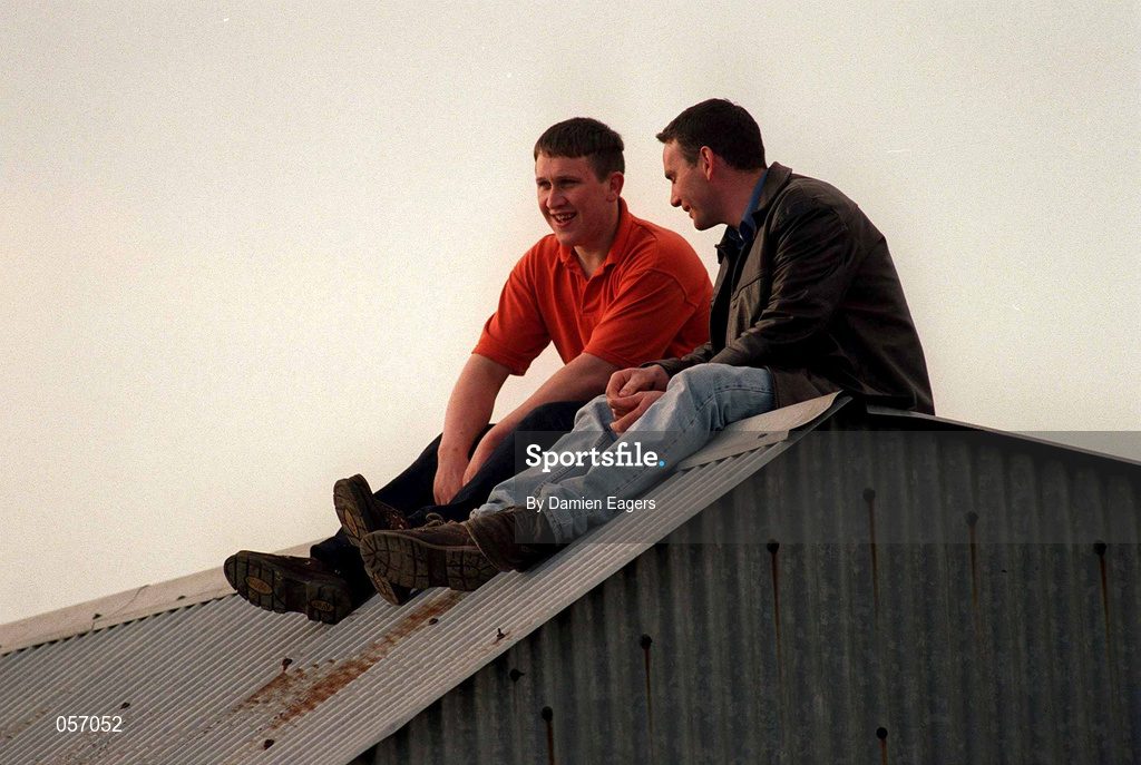 18 February 2001; Spectators watch the action from the top of the stand during the AIB All-Ireland Senior Club Football Championship Semi-Final match between Nemo Rangers and O'Hanrahan's at the Clonmel Sportsfield in Clonmel, Tipperayr. Photo by Damien Eagers/Sportsfile