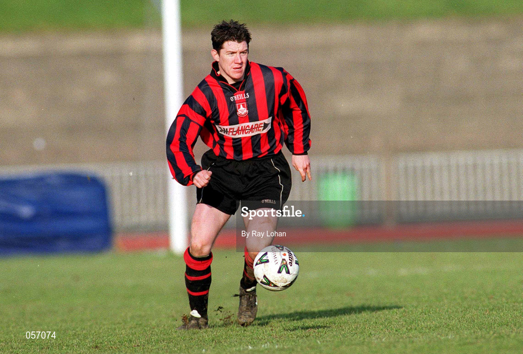 18 February 2001; Alan Murphy of Longford Town during the Eircom League Premier Division match between Shamrock Rovers and Longford Town at Morton Stadium in Santry, Dublin. Photo by Ray Lohan/Sportsfile