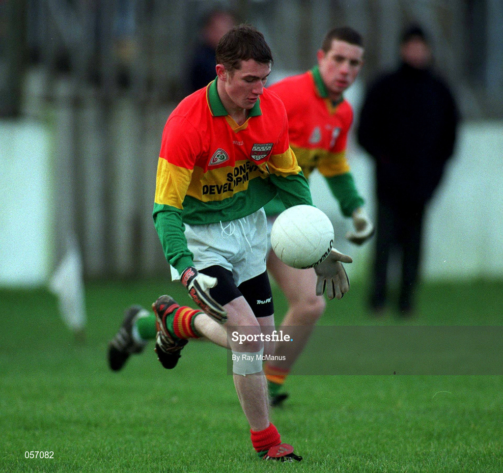 16 January 1999. Mark Carpenter of Carlow during the O'Byrne Cup Quarter-Final match between Carlow and Dublin at Dr Cullen Park in Carlow. Photo by Ray McManus/Sportsfile