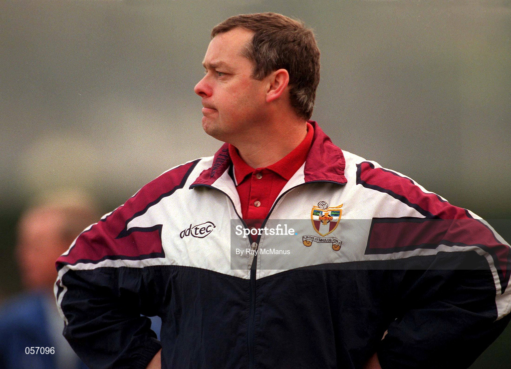 18 February 2001; Crossmolina manager Thomas Jordan during the AIB All-Ireland Senior Club Football Championship Semi-Final match between Crossmolina Deel Rovers and Bellaghy Wolfe Tones at Brewster Park in Enniskillen, Fermanagh. Photo by Ray McManus/Sportsfile