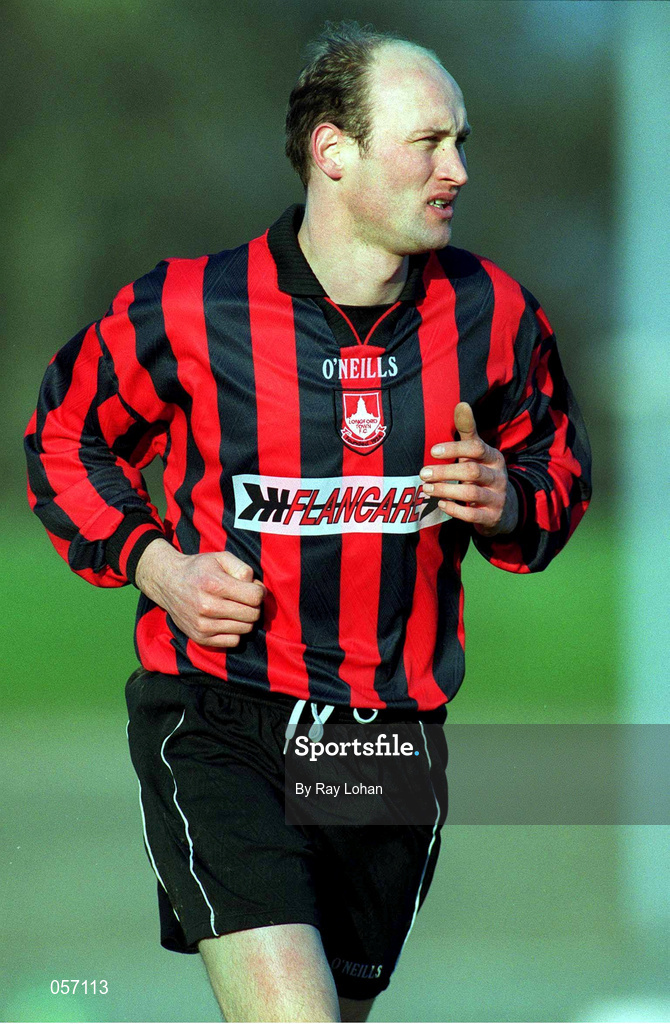 18 February 2001; Colin Notaro of Longford Town during the Eircom League Premier Division match between Shamrock Rovers and Longford Town at Morton Stadium in Santry, Dublin. Photo by Ray Lohan/Sportsfile