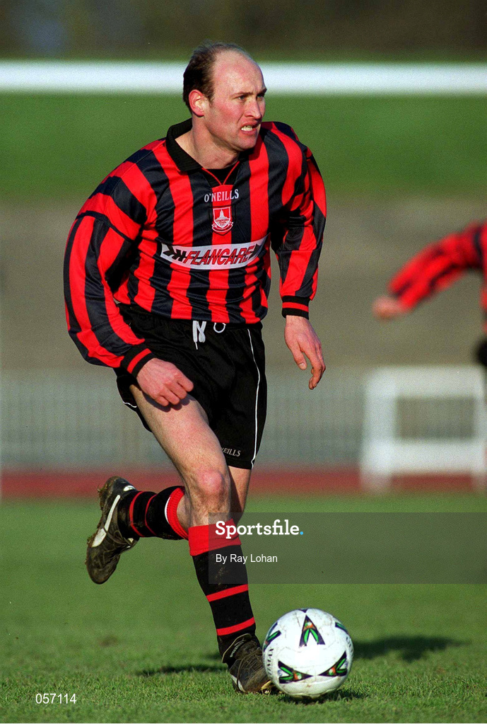 18 February 2001; Colin Notaro of Longford Town during the Eircom League Premier Division match between Shamrock Rovers and Longford Town at Morton Stadium in Santry, Dublin. Photo by Ray Lohan/Sportsfile