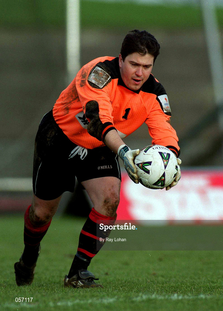 18 February 2001; Stephen O'Brien of Longford Town during the Eircom League Premier Division match between Shamrock Rovers and Longford Town at Morton Stadium in Santry, Dublin. Photo by Ray Lohan/Sportsfile