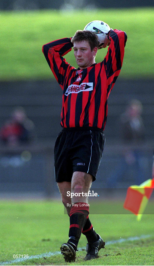 18 February 2001; Wesley Byrne of Longford Town during the Eircom League Premier Division match between Shamrock Rovers and Longford Town at Morton Stadium in Santry, Dublin. Photo by Ray Lohan/Sportsfile