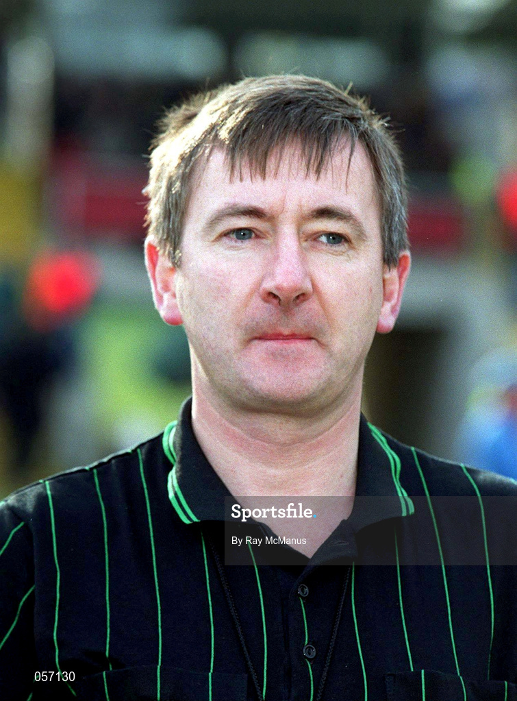 18 February 2001; Referee Aidan Mangan prior to the AIB All-Ireland Senior Club Football Championship Semi-Final match between Crossmolina Deel Rovers and Bellaghy Wolfe Tones at Brewster Park in Enniskillen, Fermanagh. Photo by Ray McManus/Sportsfile