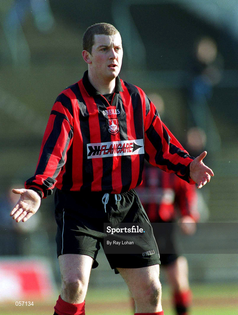 18 February 2001; Vinny Perth of Longford Town during the Eircom League Premier Division match between Shamrock Rovers and Longford Town at Morton Stadium in Santry, Dublin. Photo by Ray Lohan/Sportsfile