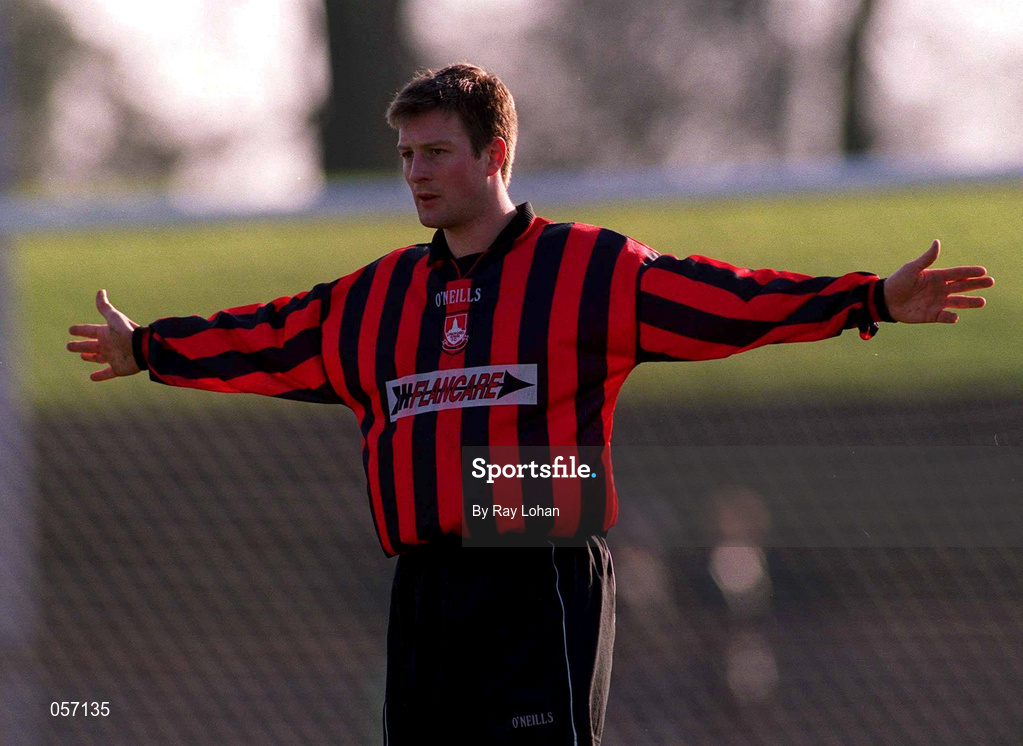 18 February 2001; Wesley Byrne of Longford Town during the Eircom League Premier Division match between Shamrock Rovers and Longford Town at Morton Stadium in Santry, Dublin. Photo by Ray Lohan/Sportsfile