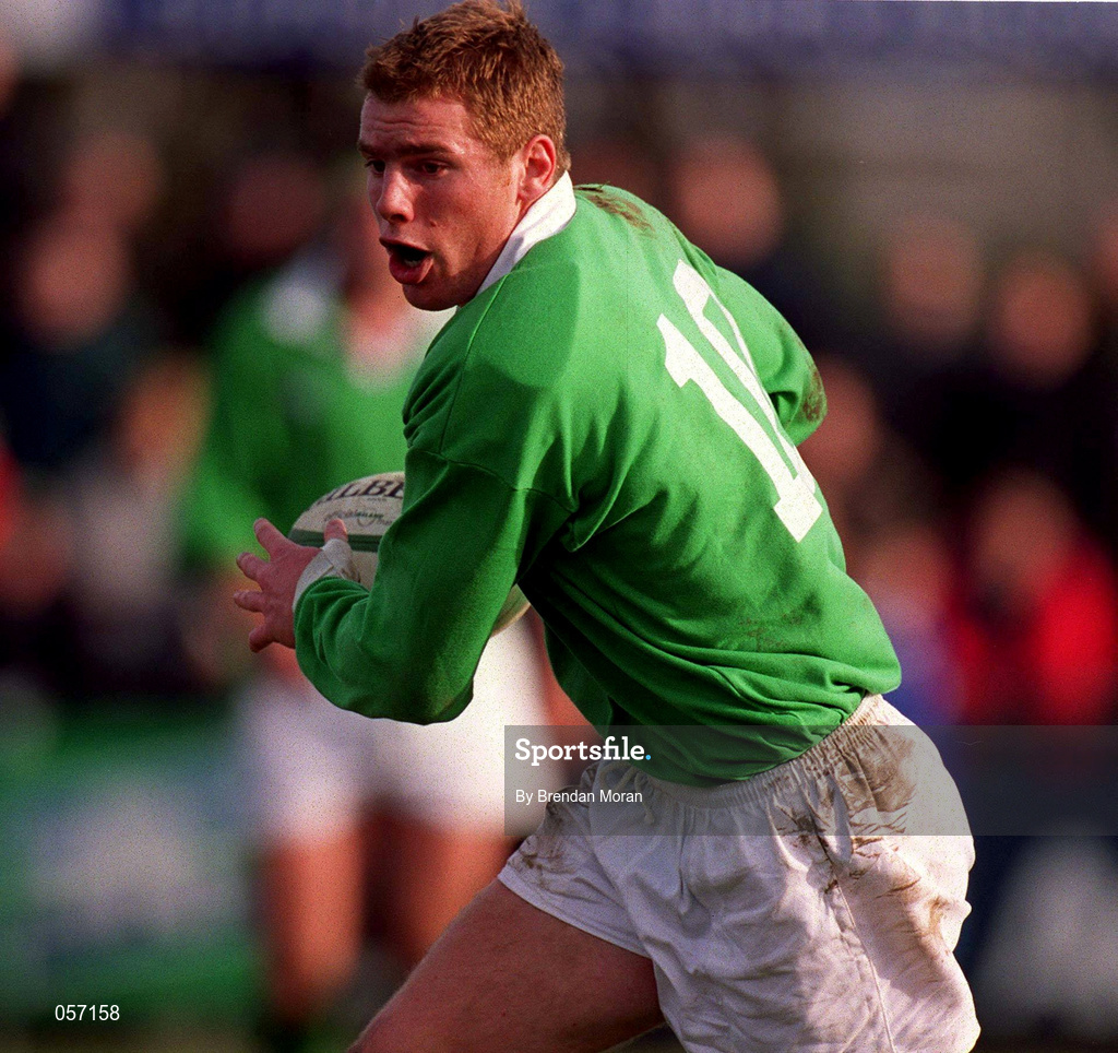 16 February 2001; Gavin Duffy of Ireland during the U21 Rugby International match between Ireland and France at Templeville Road in Dublin. Photo by Brendan Moran/Sportsfile